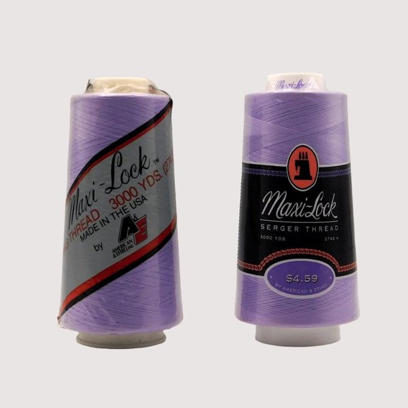 A&E, Inc. Other - Maxi-Lock Set of 2 Cone Serger Thread 3000 Yards Orchid Lt Purple American Efrid